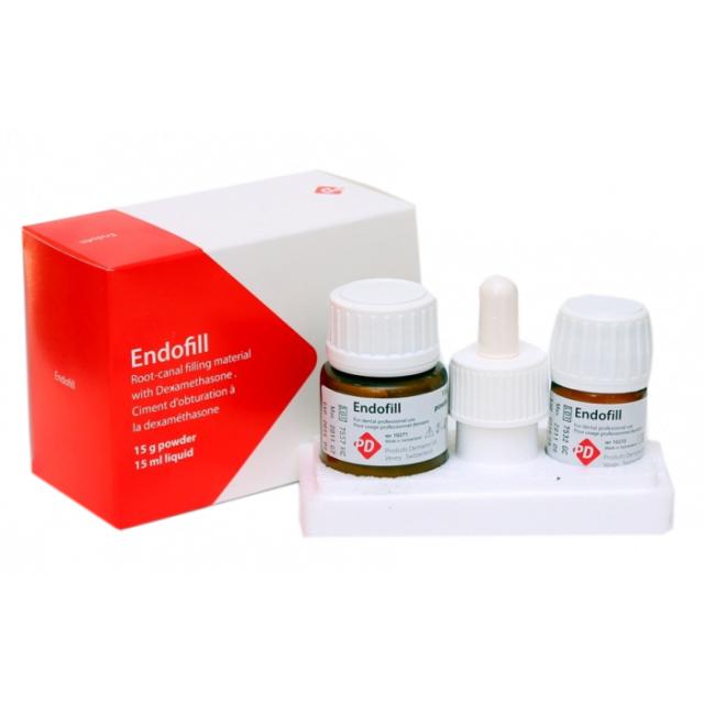 Эндофил / EndoFill набор- материал с дексаметазоном для плобиров. каналов (15г+15мл), PD / Швейцария